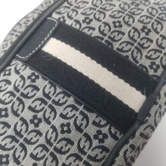 Canvas like crossbody Fossil bag. Black, Off white. - Picture 3 of 15